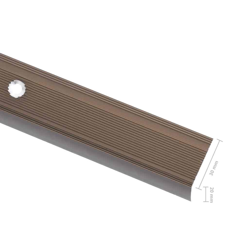 vidaXL Treppenkantenprofil in L-Form 15 Stk. Aluminium 90 cm Braun