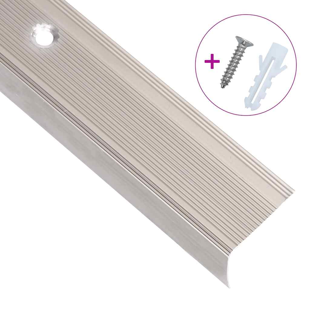 vidaXL Treppenkantenprofile L-Form 15 Stk. Aluminium 90cm Champagner
