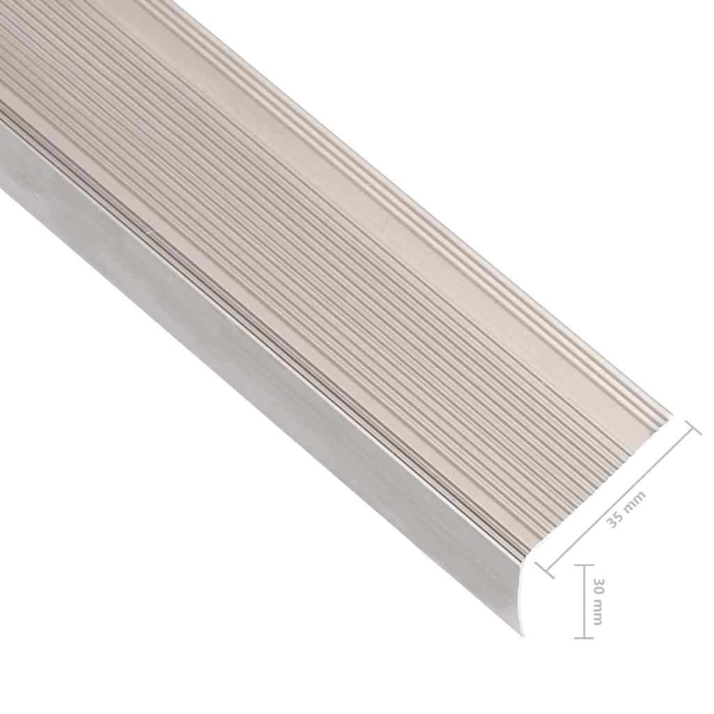 vidaXL Treppenkantenprofile in L-Form 5Stk. Aluminium 100cm Champagner