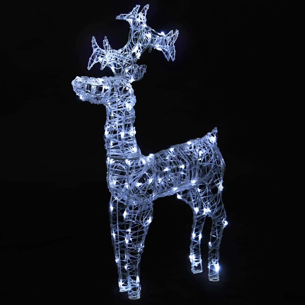 vidaXL Weihnachtsdeko Rentier 90 LEDs Acryl