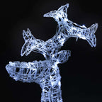 vidaXL Weihnachtsdeko Rentier 90 LEDs Acryl