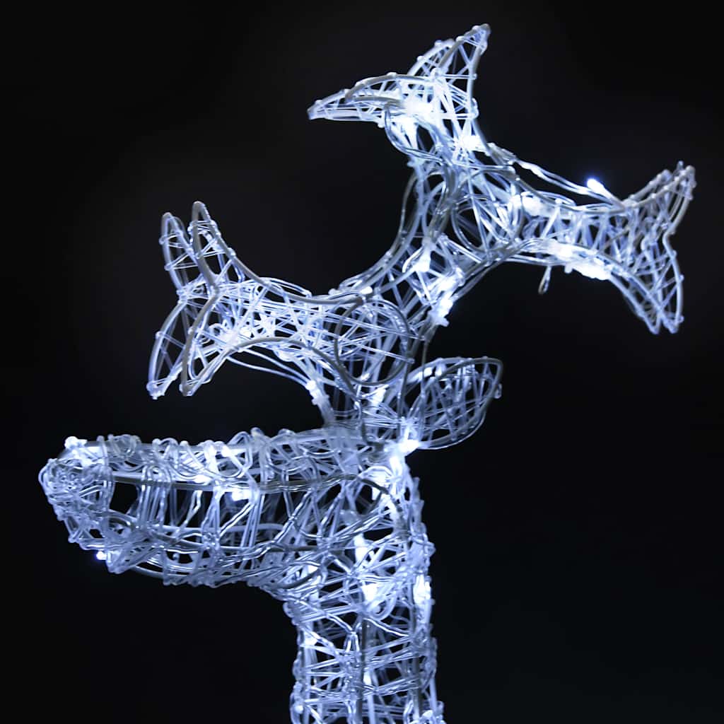 vidaXL Weihnachtsdeko Rentier 90 LEDs Acryl
