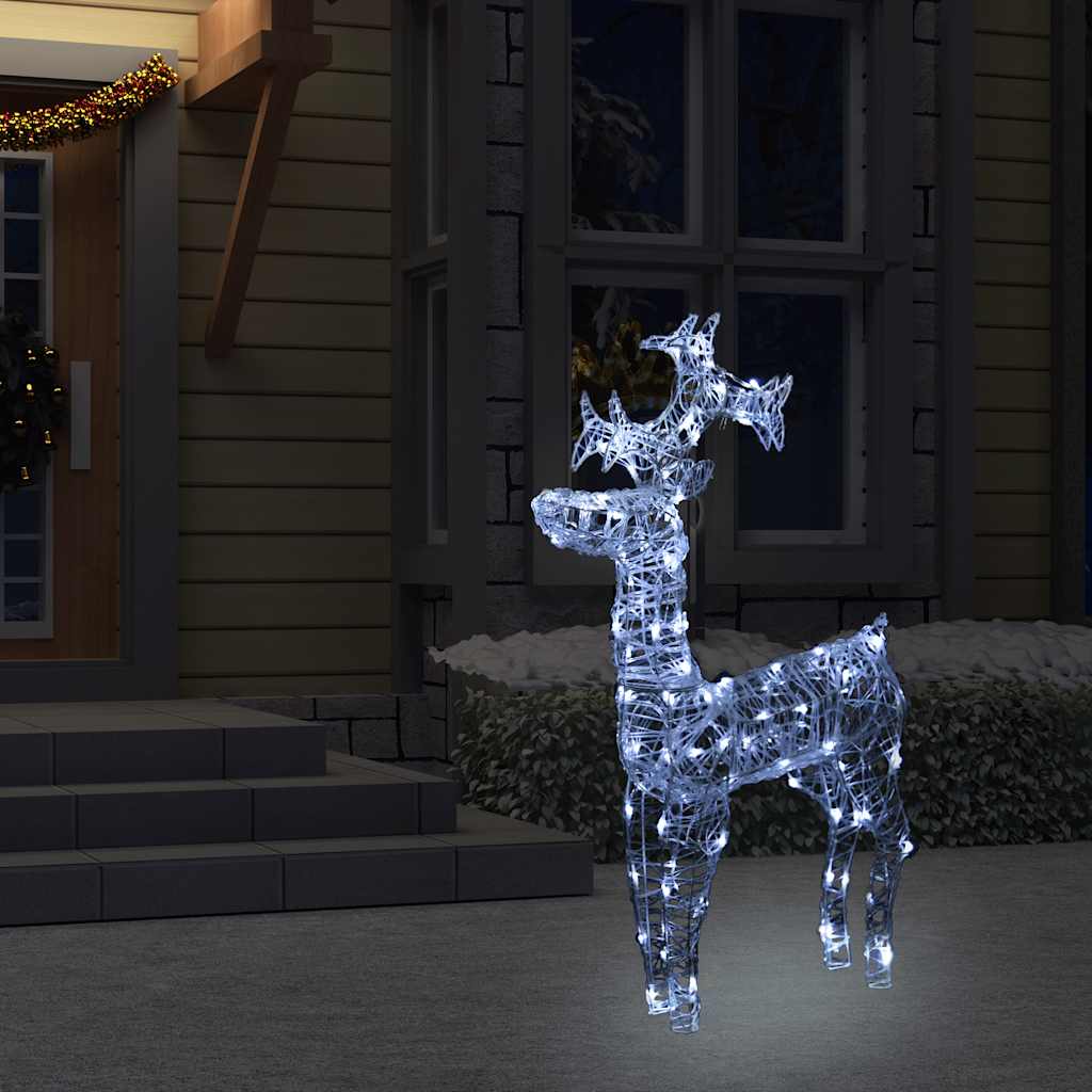 vidaXL Weihnachtsdeko Rentier 90 LEDs Acryl