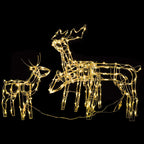 vidaXL 3-tlg. LED-Rentiere Set Weihnachtsdekoration 229 LEDs