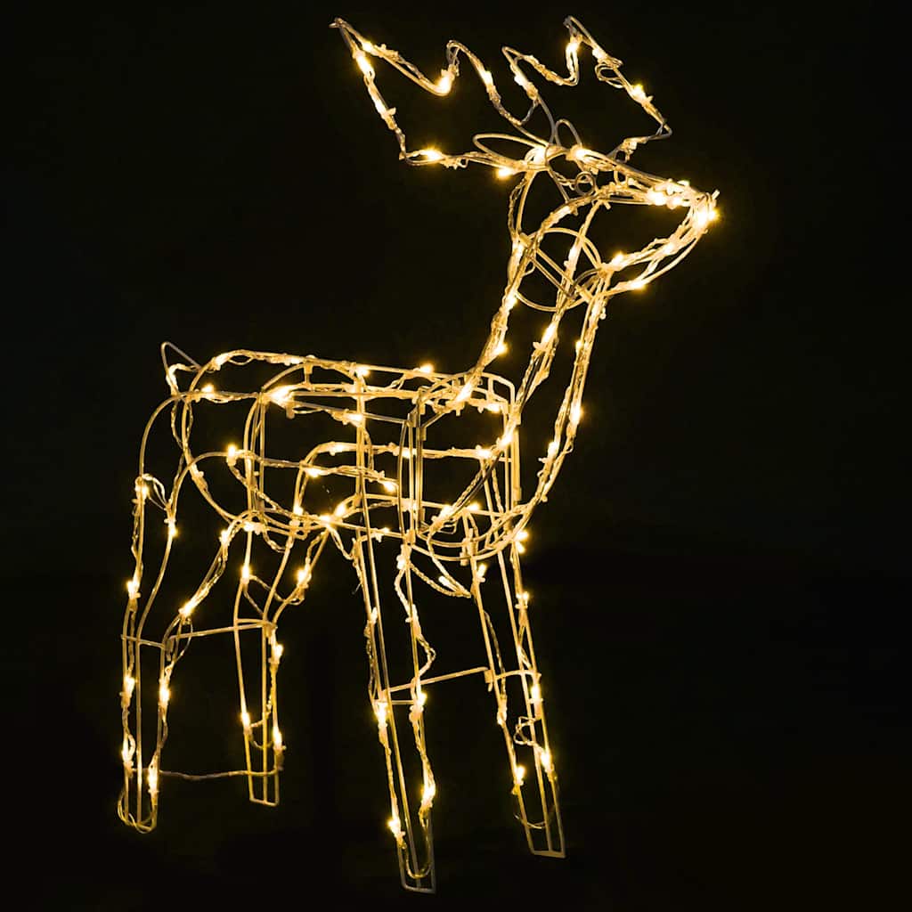 vidaXL 3-tlg. LED-Rentiere Set Weihnachtsdekoration 229 LEDs