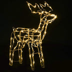 vidaXL 3-tlg. LED-Rentiere Set Weihnachtsdekoration 229 LEDs