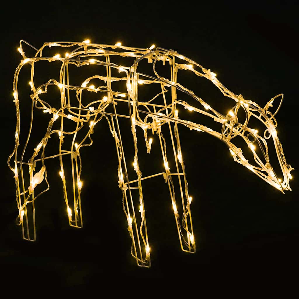 vidaXL 3-tlg. LED-Rentiere Set Weihnachtsdekoration 229 LEDs