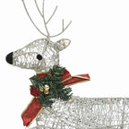vidaXL Weihnachtsdeko Rentier & Schlitten 60 LEDs Outdoor Golden