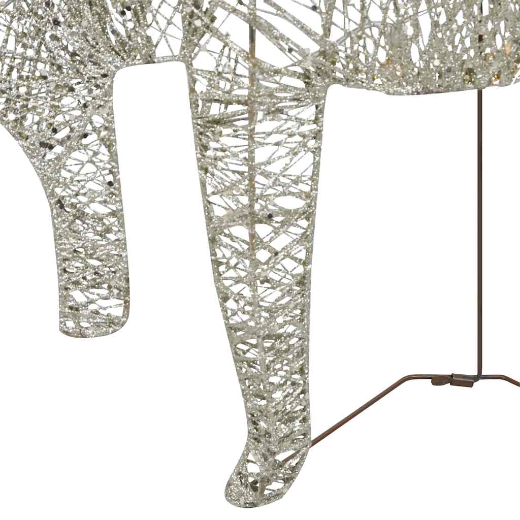 vidaXL Weihnachtsdeko Rentier & Schlitten 60 LEDs Outdoor Golden