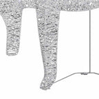 vidaXL Weihnachtsdeko Rentier & Schlitten 60 LEDs Outdoor Silbern