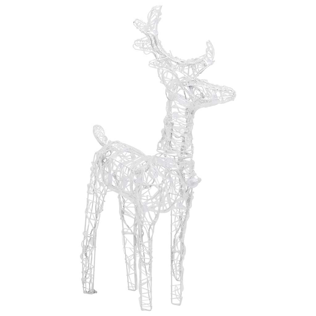 vidaXL Rentiere & Schlitten Weihnachtsdekoration 160 LEDs 130 cm Acryl
