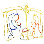 vidaXL Weihnachtskrippe Weihnachtsdekoration 240 LEDs