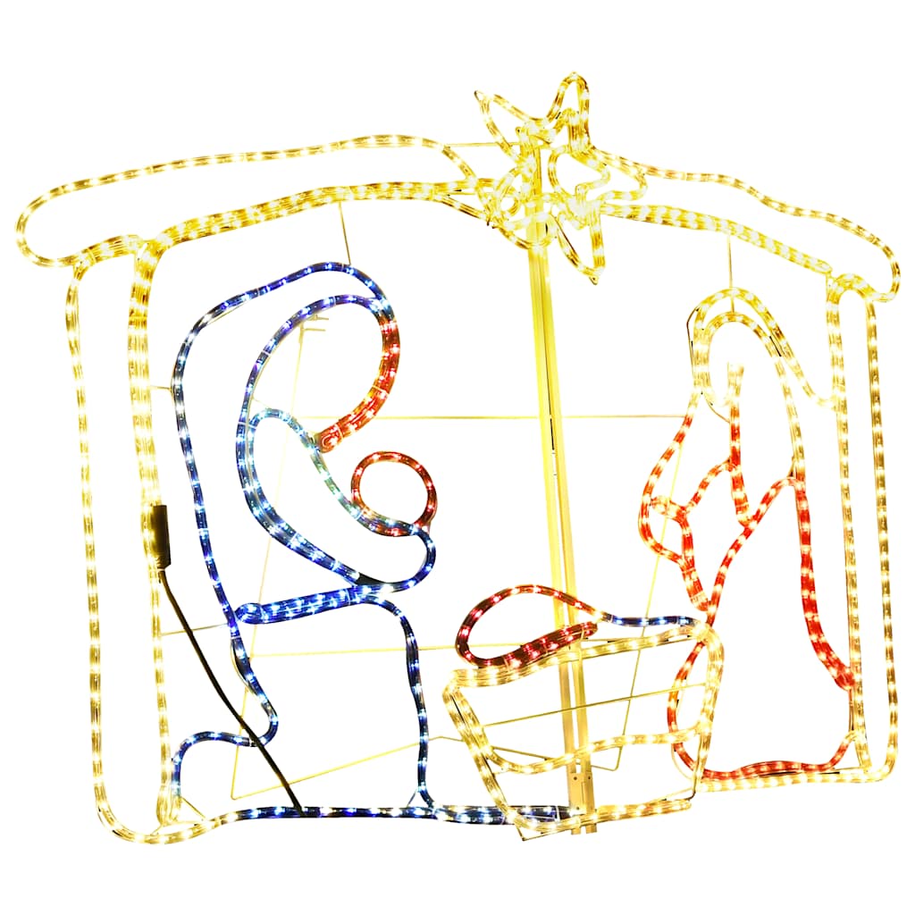 vidaXL Weihnachtskrippe Weihnachtsdekoration 240 LEDs