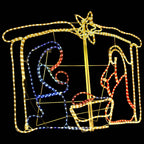 vidaXL Weihnachtskrippe Weihnachtsdekoration 240 LEDs