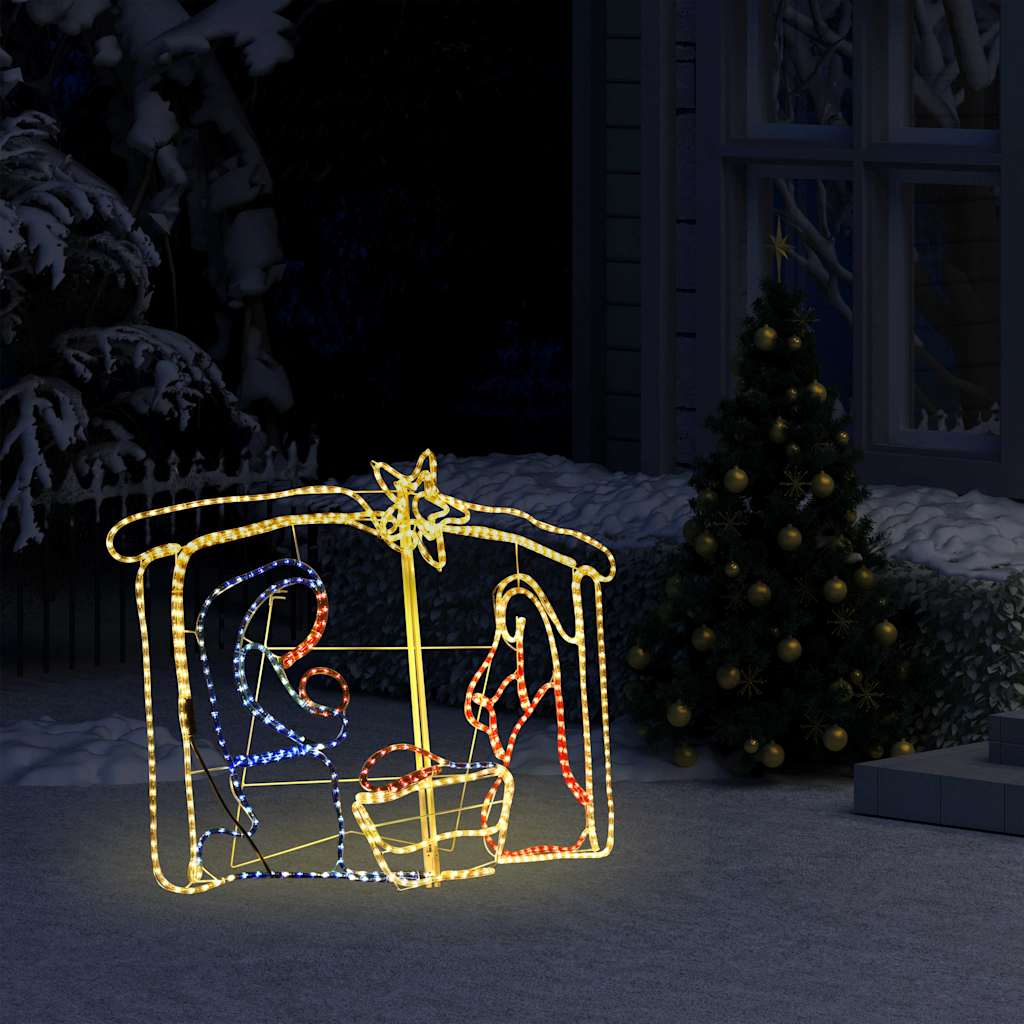 vidaXL Weihnachtskrippe Weihnachtsdekoration 240 LEDs