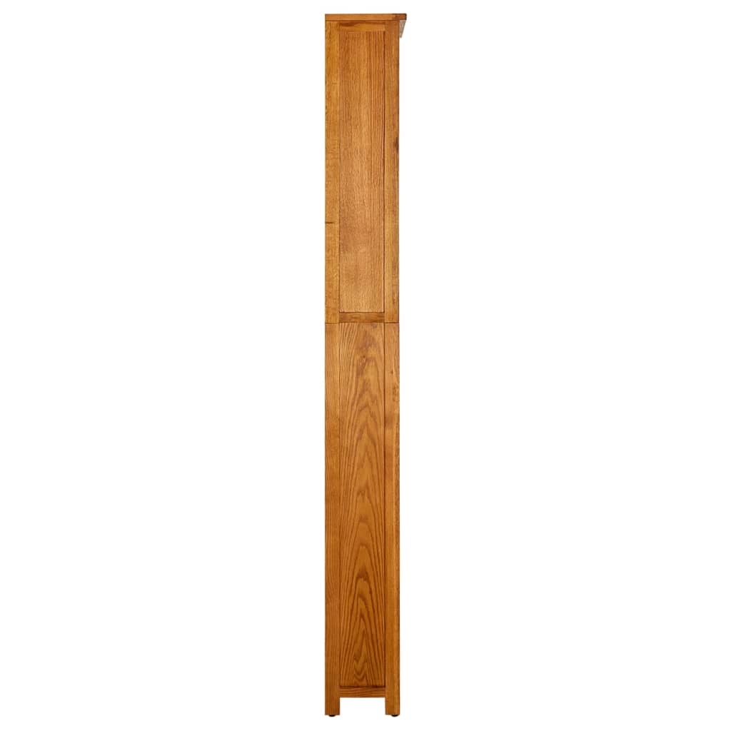 vidaXL Bücherregal 7 Fächer 90x22,5x200 cm Massivholz Eiche
