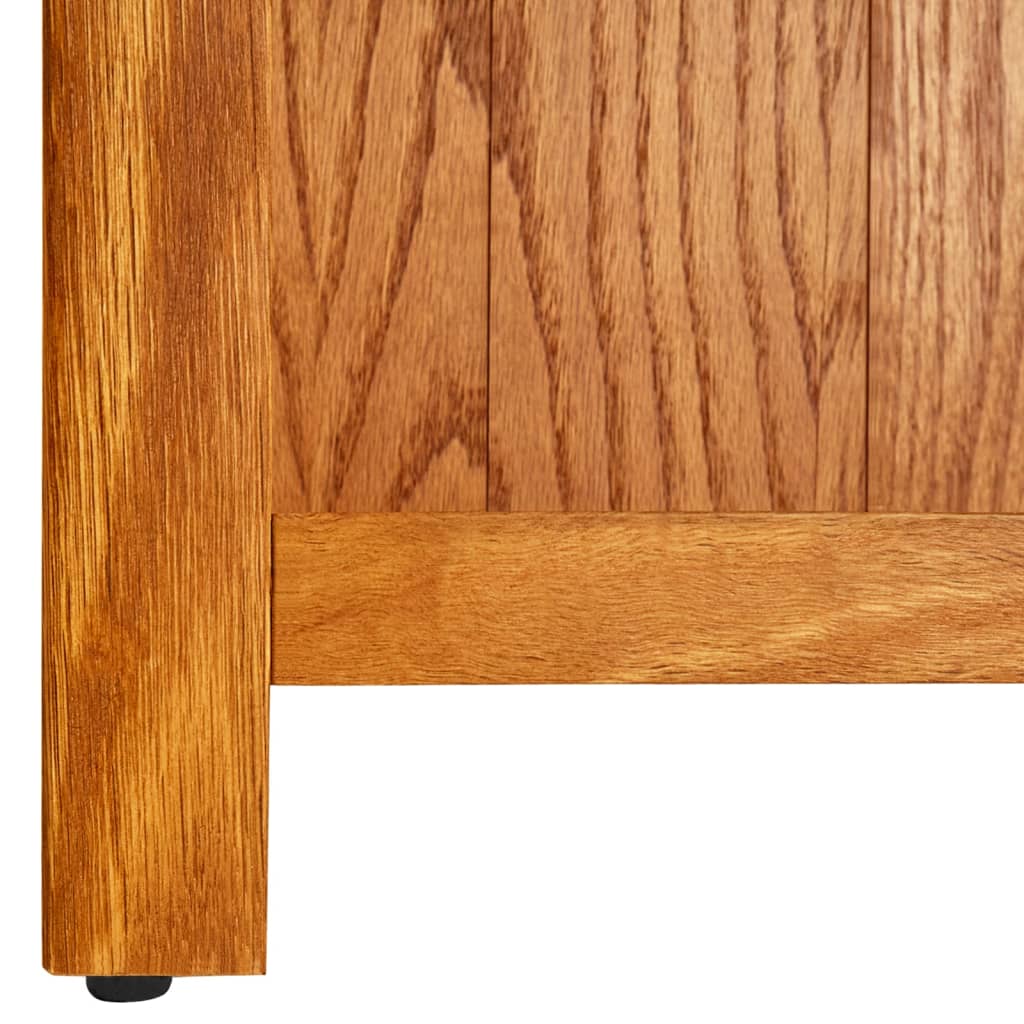 vidaXL Bücherregal 7 Fächer 90x22,5x200 cm Massivholz Eiche