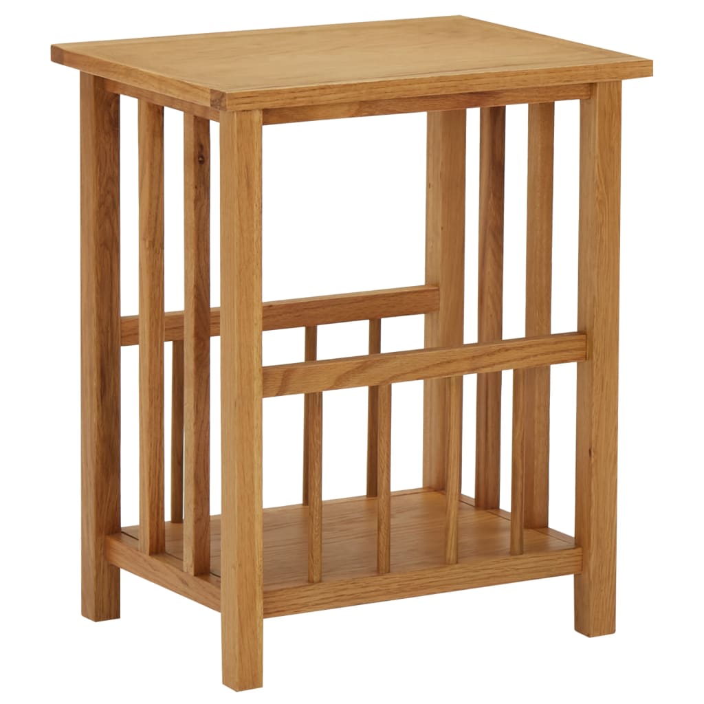vidaXL Zeitungstisch 45x35x55 cm Eiche Massivholz