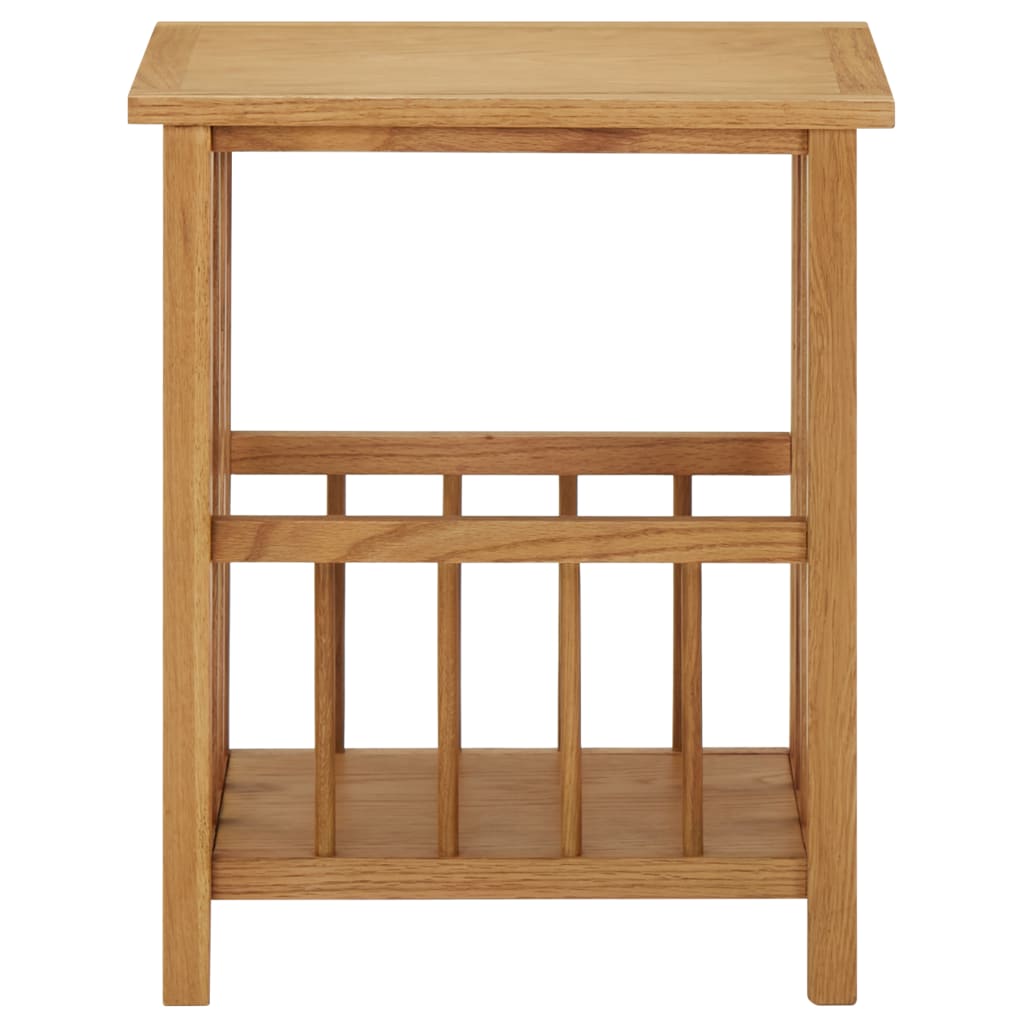vidaXL Zeitungstisch 45x35x55 cm Eiche Massivholz