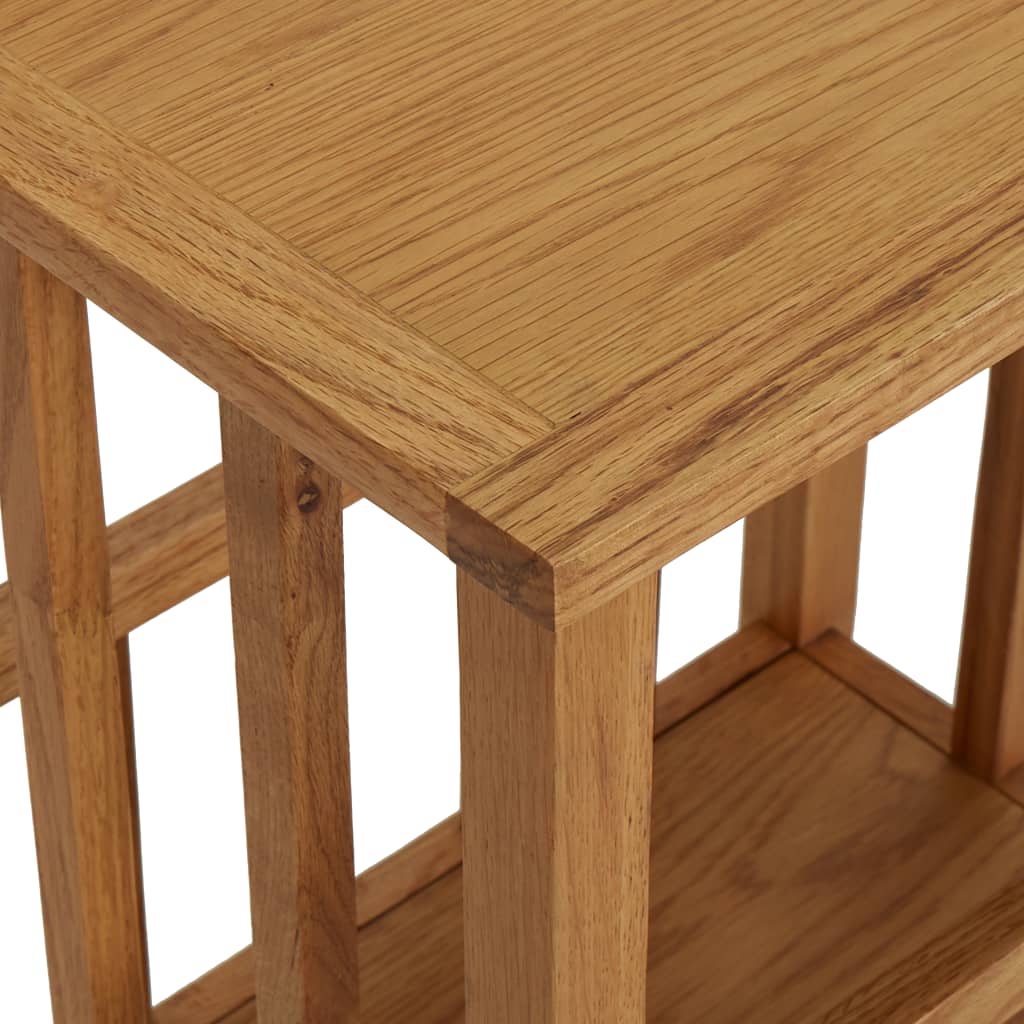 vidaXL Zeitungstisch 45x35x55 cm Eiche Massivholz