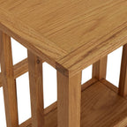 vidaXL Zeitungstisch 45x35x55 cm Eiche Massivholz