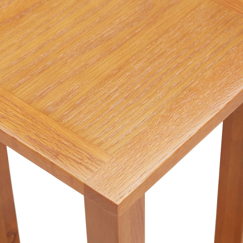 vidaXL Beistelltisch 27x24x55 cm Eiche Massivholz