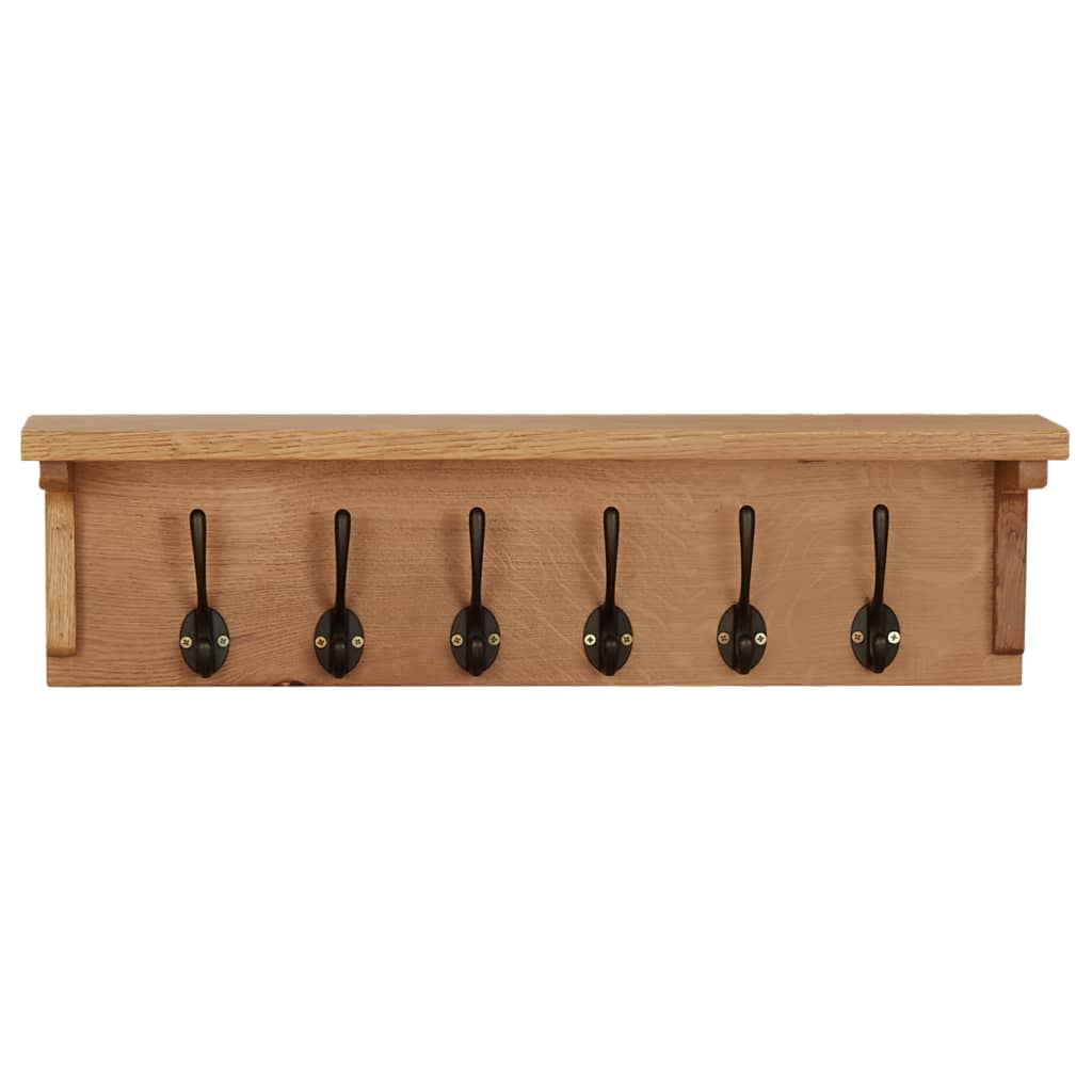 vidaXL Wandgarderobe Massivholz Eiche