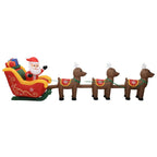 vidaXL Aufblasbarer Weihnachtsmann mit Rentieren LED 490 cm