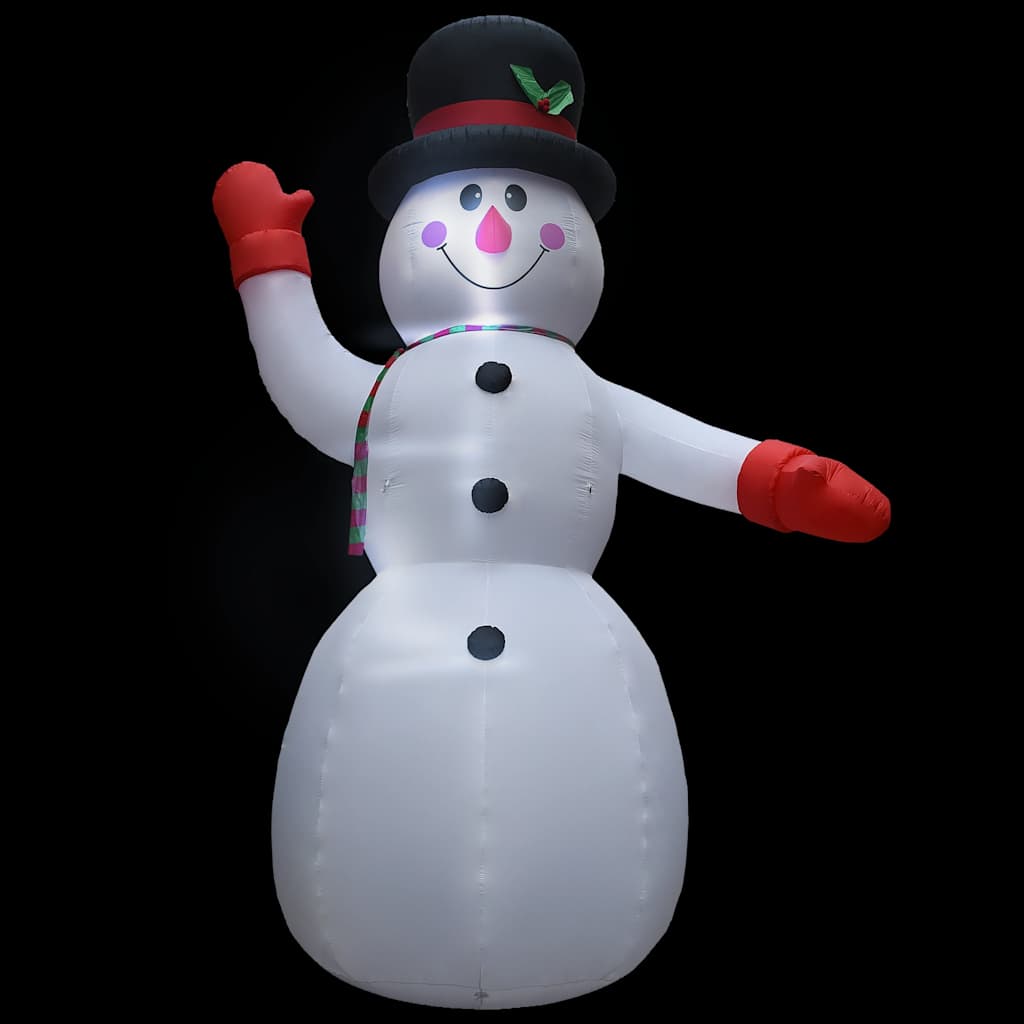 vidaXL Aufblasbarer Schneemann mit LED zu Weihnachten IP44 XXL