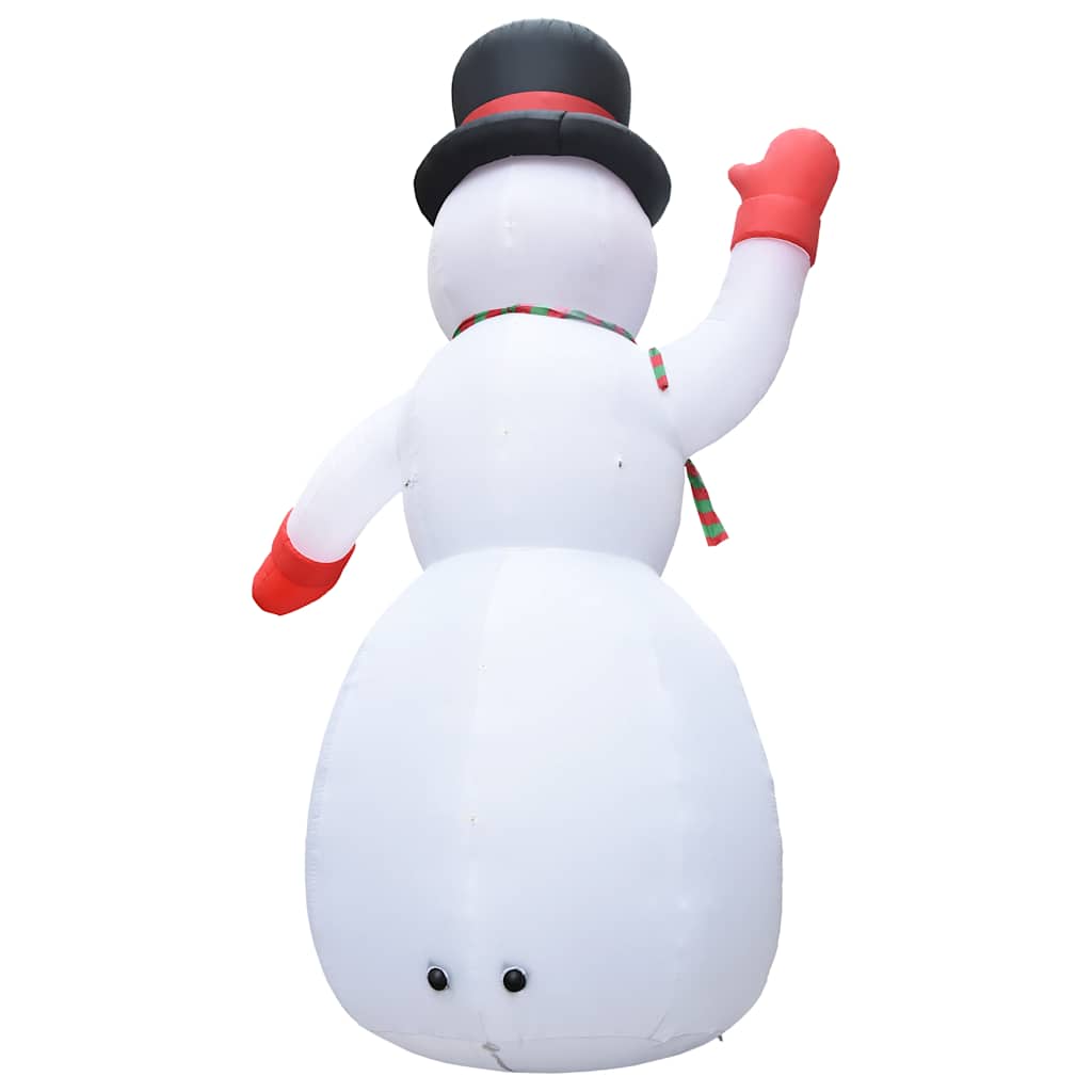 vidaXL Aufblasbarer Schneemann mit LED zu Weihnachten IP44 XXL