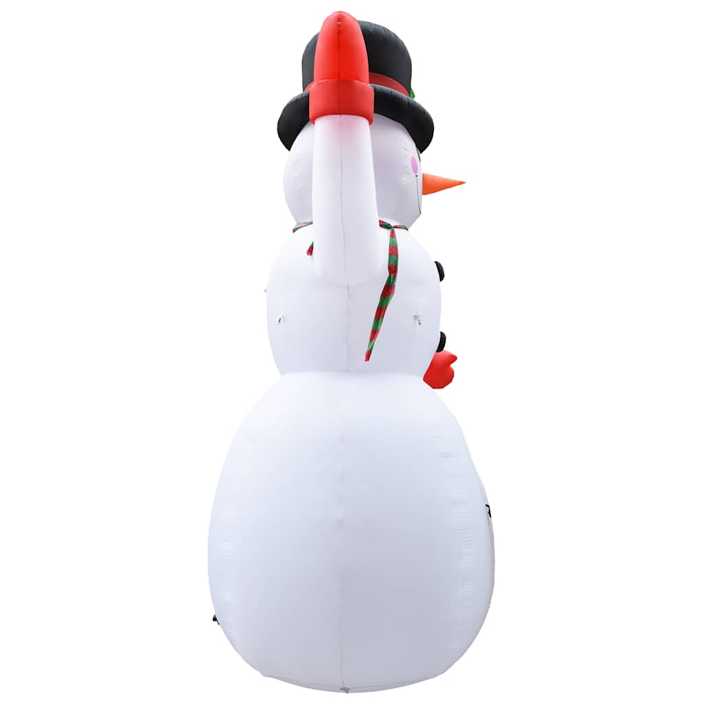 vidaXL Aufblasbarer Schneemann mit LED zu Weihnachten IP44 XXL