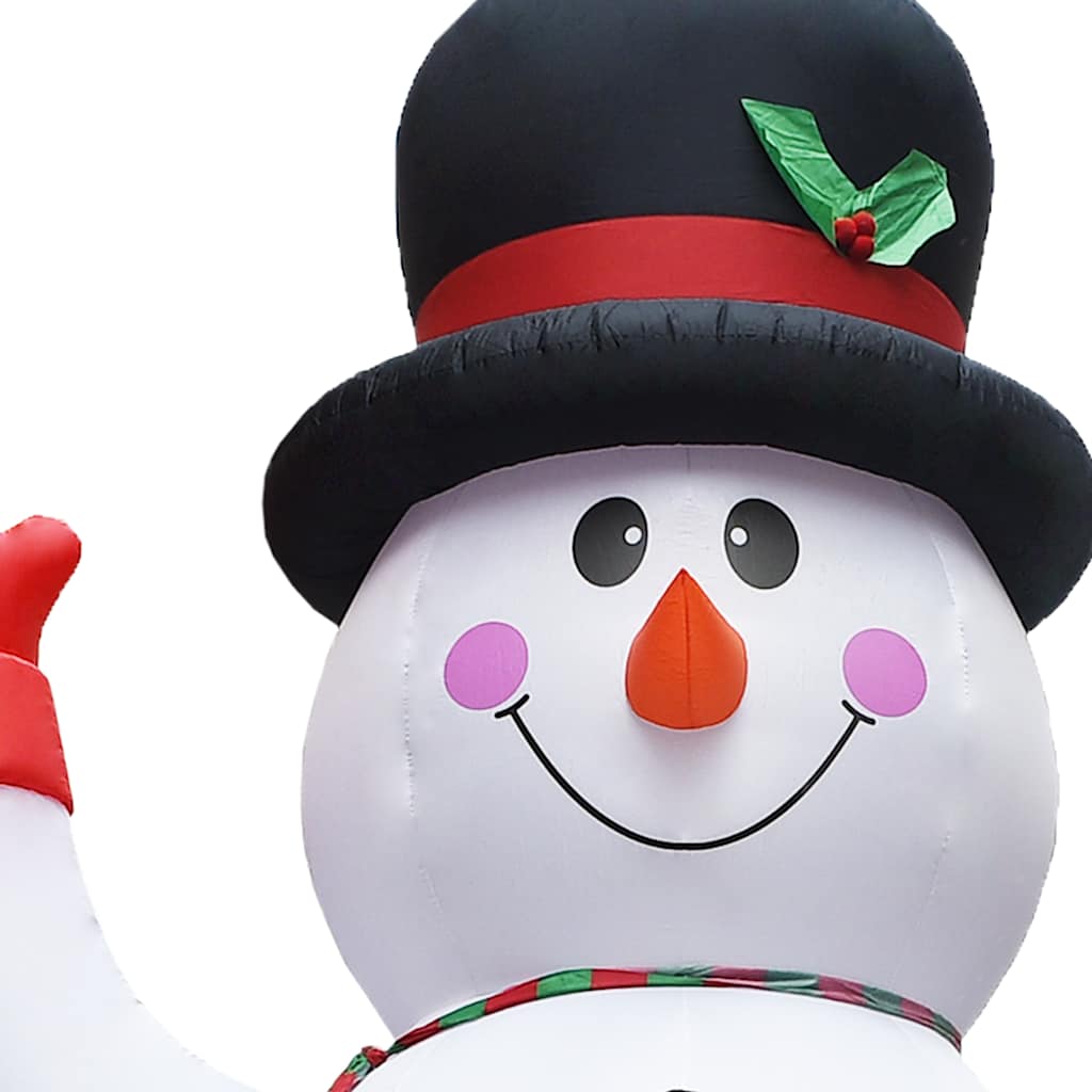 vidaXL Aufblasbarer Schneemann mit LED zu Weihnachten IP44 XXL