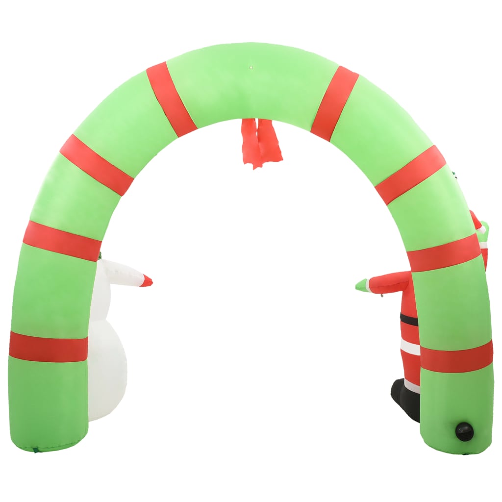 vidaXL Aufblasbarer Weihnachtsmann und Schneemann Deko Bogen LED 223cm