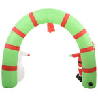 vidaXL Aufblasbarer Weihnachtsmann und Schneemann Deko Bogen LED 223cm