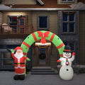 vidaXL Aufblasbarer Weihnachtsmann und Schneemann Deko Bogen LED 223cm
