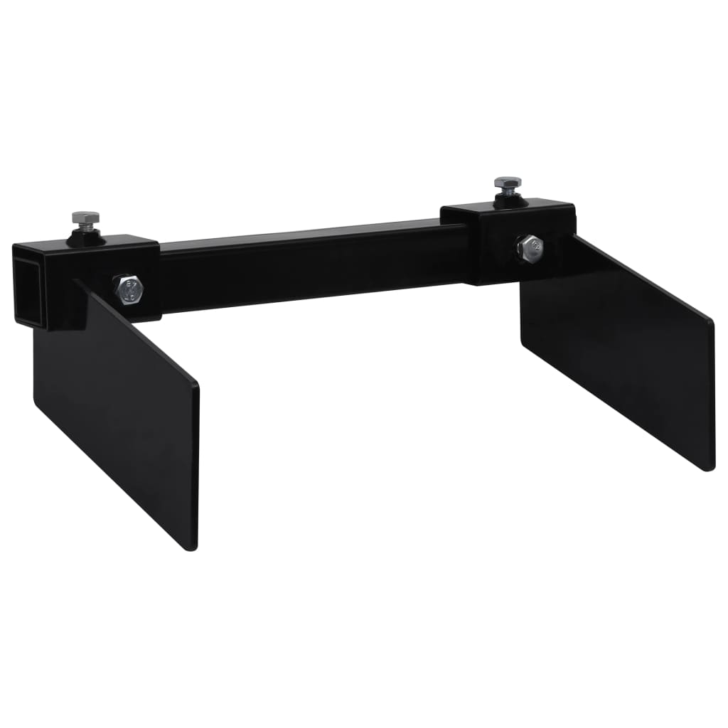 vidaXL Schneepflugadapter für Rasentraktor Schwarz
