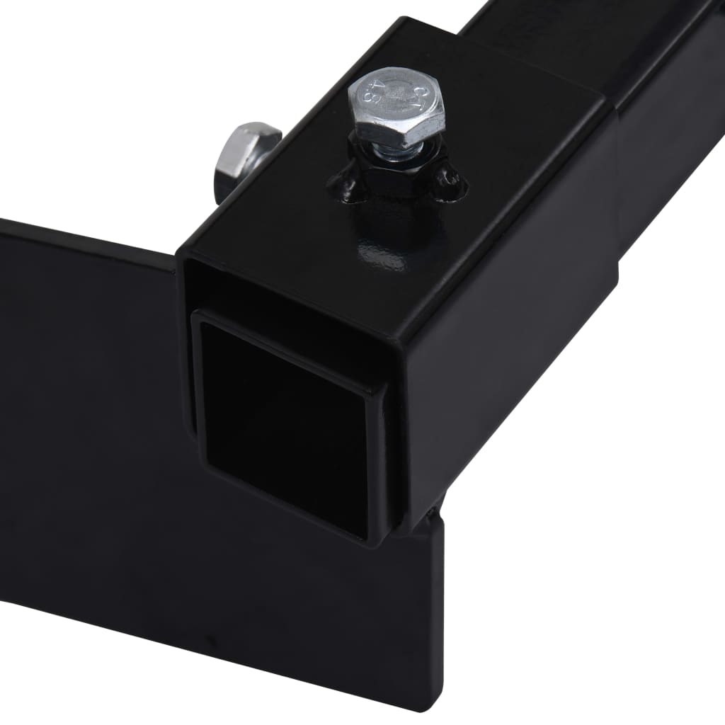 vidaXL Schneepflugadapter für Rasentraktor Schwarz