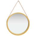 vidaXL Wandspiegel mit Riemen 60 cm Golden
