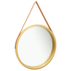 vidaXL Wandspiegel mit Riemen 60 cm Golden