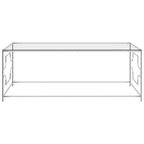 vidaXL Couchtisch Silbern Edelstahl und Glas