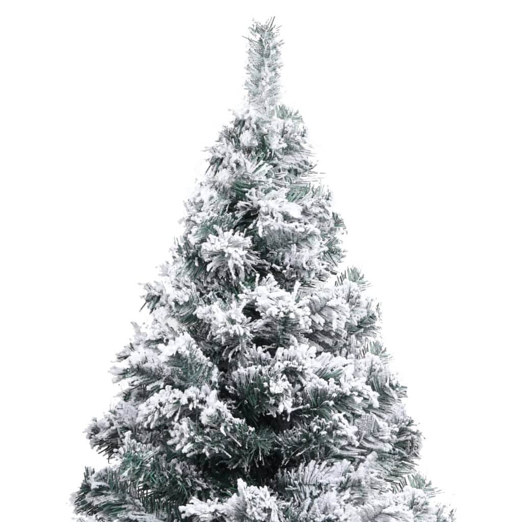 vidaXL Künstlicher Weihnachtsbaum mit Schnee Grün 150 cm PVC