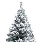 vidaXL Künstlicher Weihnachtsbaum mit Schnee Grün 150 cm PVC