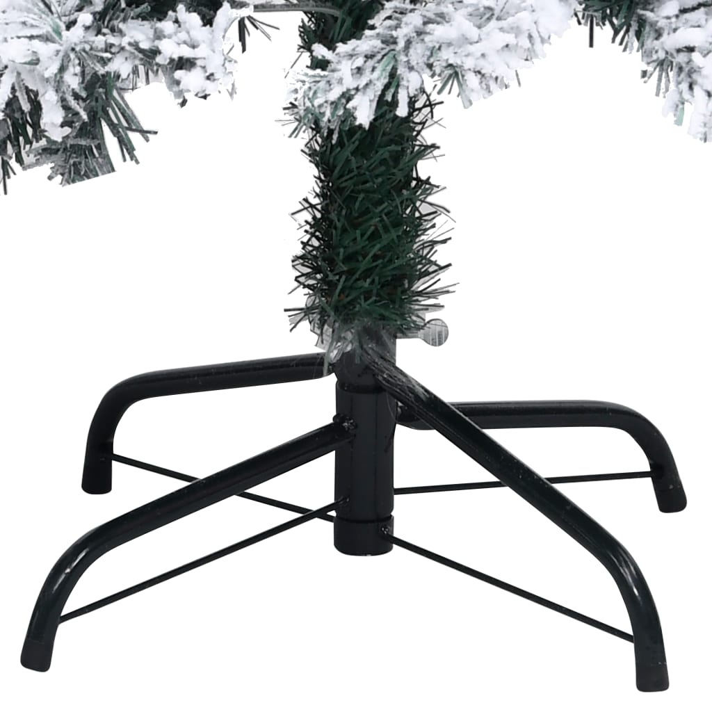 vidaXL Künstlicher Weihnachtsbaum mit Schnee Grün 150 cm PVC