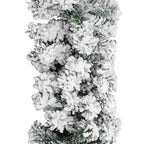 vidaXL Weihnachtsgirlande mit Schnee Grün 5 m PVC