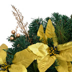 vidaXL Weihnachtskranz mit LED-Leuchten Grün 60 cm PVC