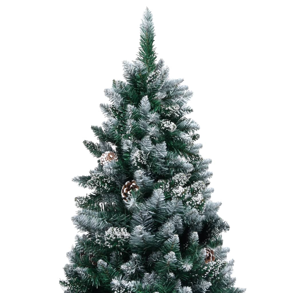 vidaXL Künstlicher Weihnachtsbaum mit Zapfen und Schnee 150 cm