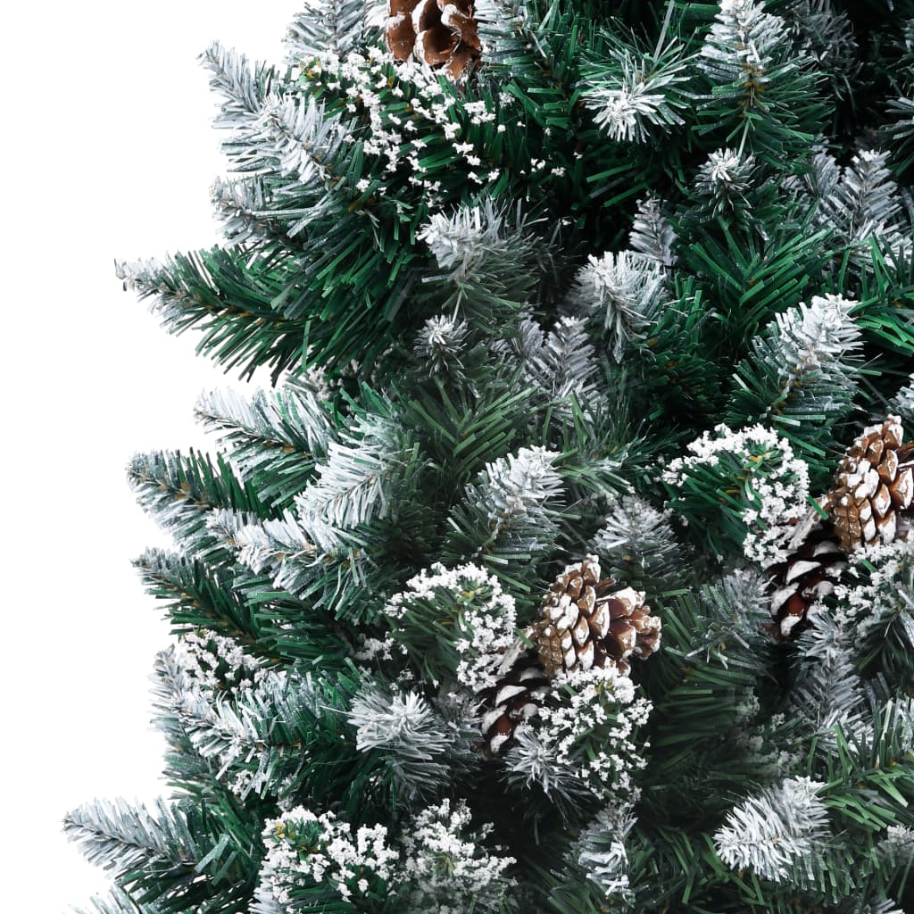 vidaXL Künstlicher Weihnachtsbaum mit Zapfen und Schnee 150 cm