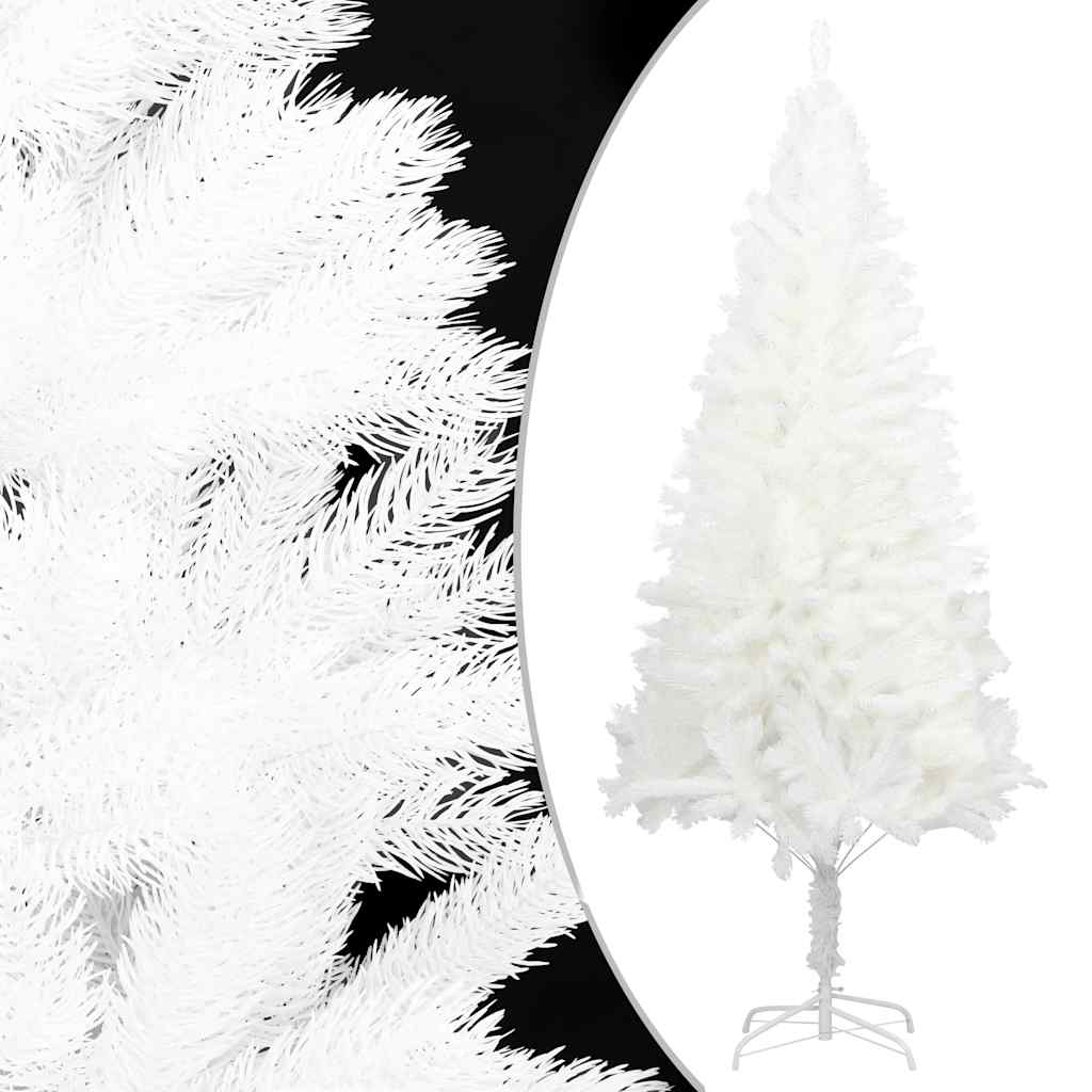 vidaXL Künstlicher Weihnachtsbaum Naturgetreue Nadeln Weiß 90 cm