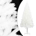 vidaXL Künstlicher Weihnachtsbaum Naturgetreue Nadeln Weiß 90 cm