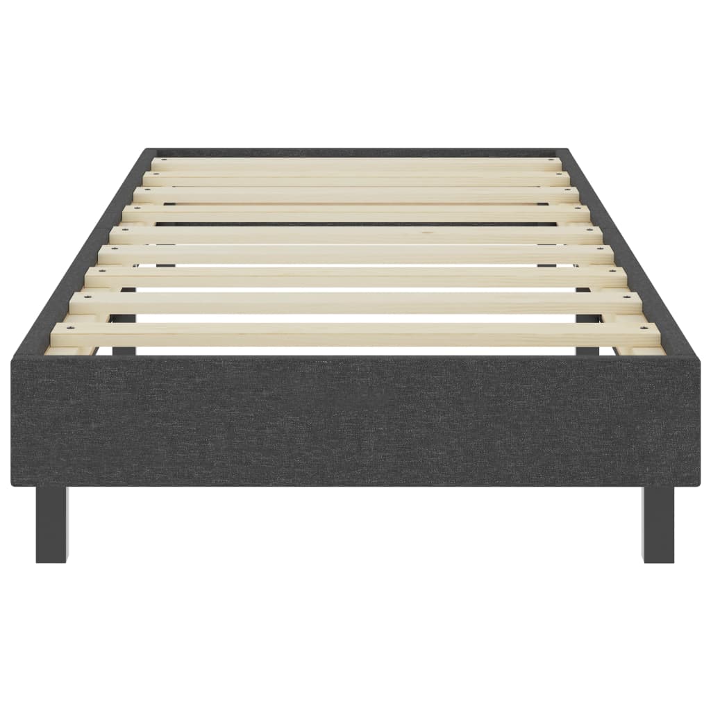 vidaXL Boxspringbett Dunkelgrau Stoff